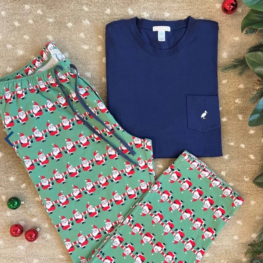 NWT TBBC Beaufort Bonnet Men’s Sunday PJ Sweatpants Kris Kringle Kickline - Picture 2 of 5